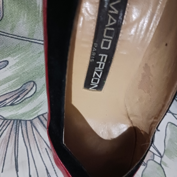 MAUD FRIZON Red and Black Heels - Picture 6 of 8